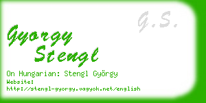 gyorgy stengl business card