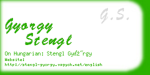 gyorgy stengl business card